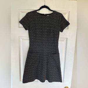 LOFT black and white A-Line dress (Size 2 Petite)
